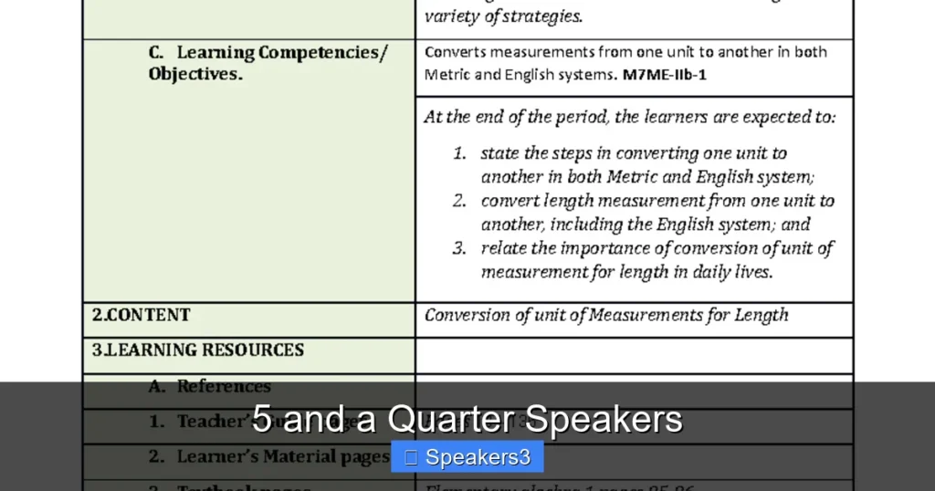 5 and a Quarter Speakers