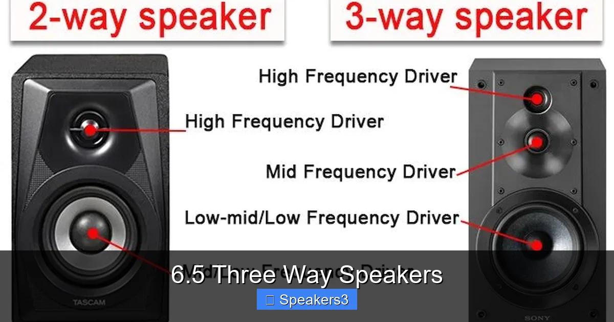 6.5 Three Way Speakers