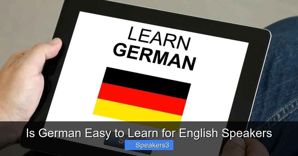 Is German Easy to Learn for English Speakers