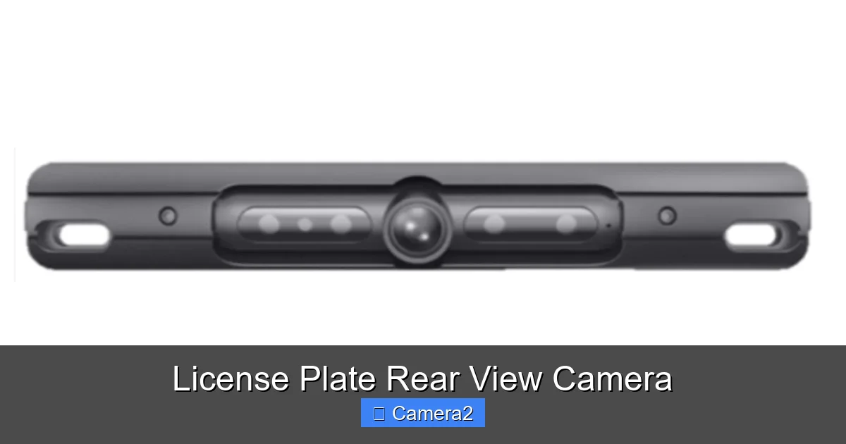 License Plate Rear View Camera