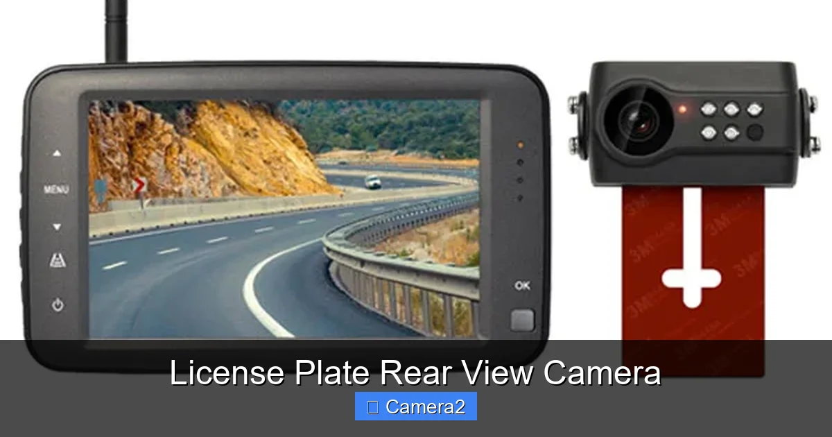 License Plate Rear View Camera
