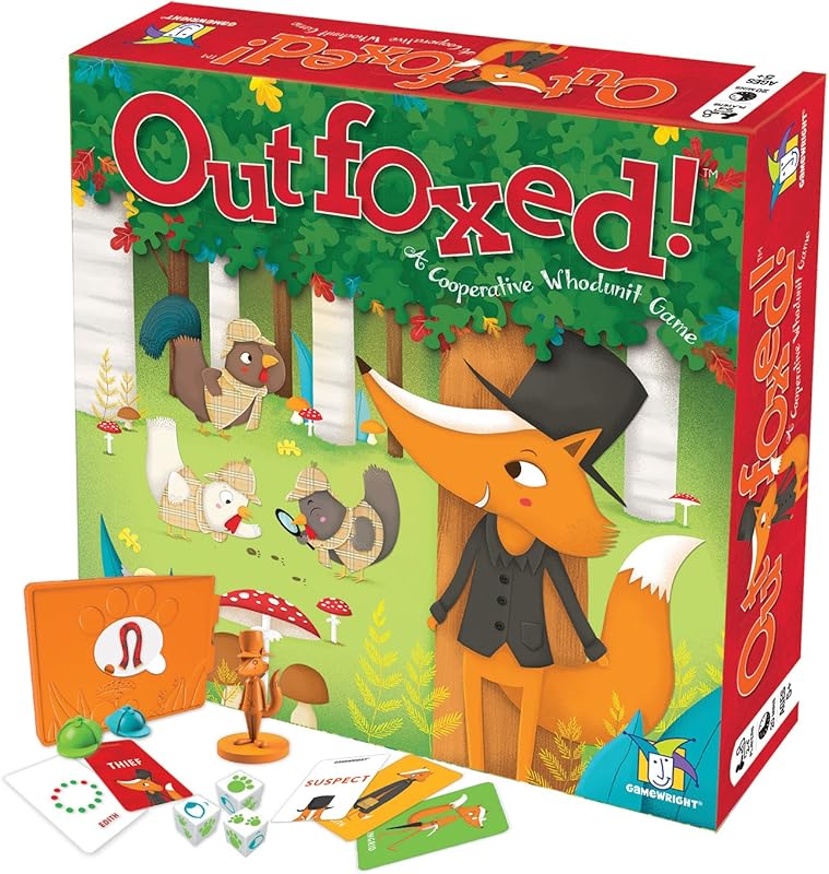 OUTFOXED Classic Who Dunnit Preschool Board Game for Kids Ages 4+