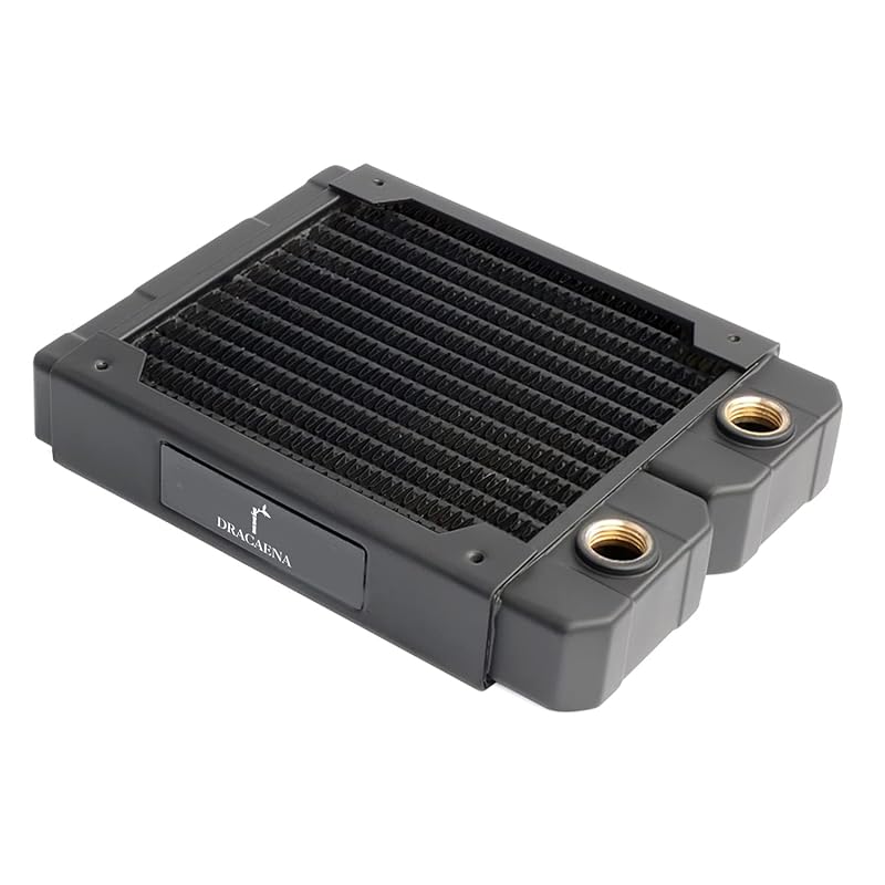 Dracaena.io 120mm x 28mm Thick Copper Water Cooling Radiator with 14 T