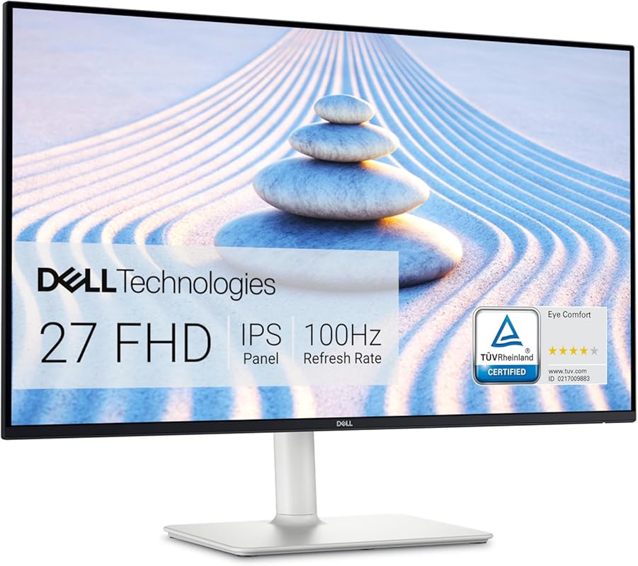 Dell S2725HS 27 Inch FHD Monitor, 100Hz, TÜV Rheinland Eye Comfort, 2x