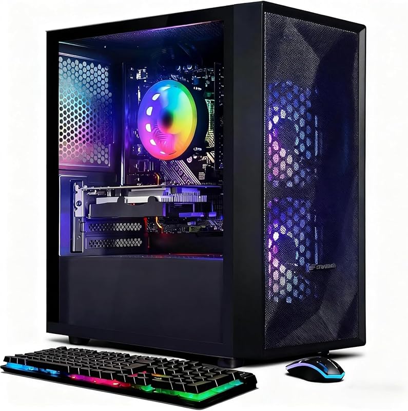 STGAubron Gaming Desktop: Intel i5 3.6GHz, 16GB DDR4, 512GB SSD, RX 55