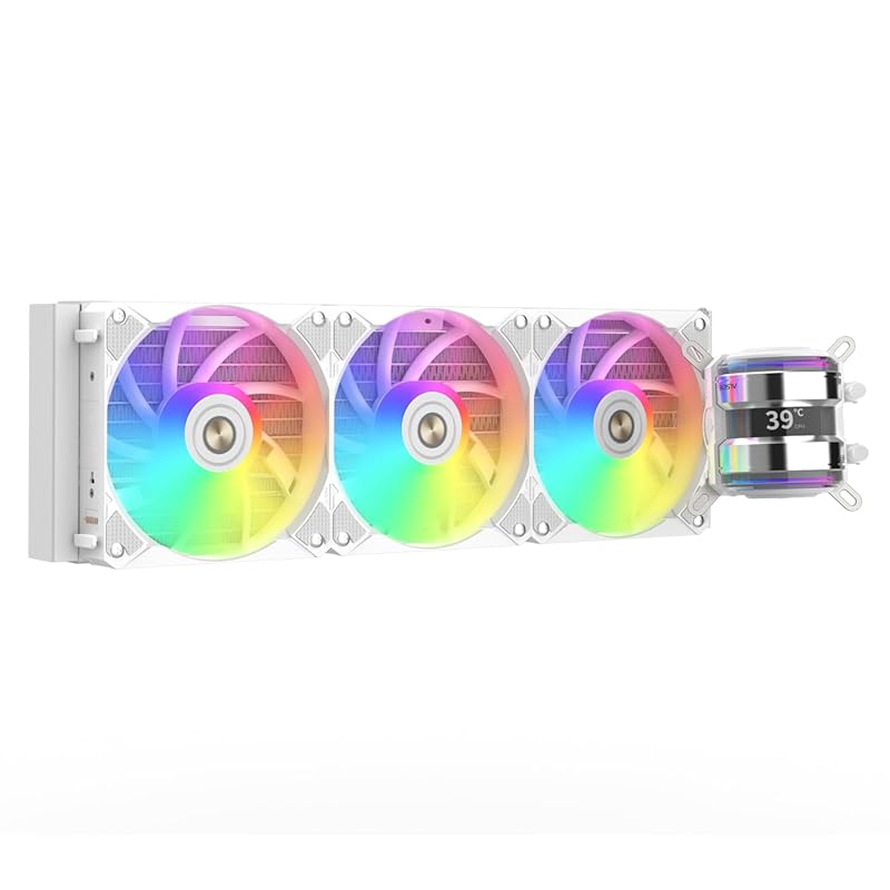 ALSEYE Infinity i360 360mm Cooler: Dual LED Pumps, Temp Display, 3x120