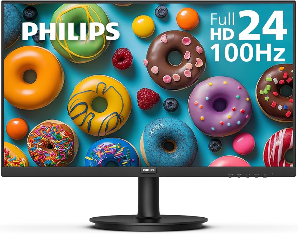 Philips 24 Inch Frameless Full HD Monitor, 100Hz, HDMI VGA, Eye Care,