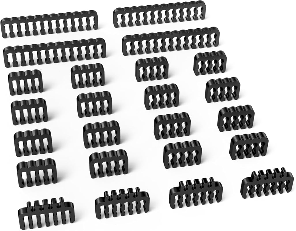 Sirlyr 24-Piece PC Cable Comb Kit - PSU Cable Management Combs for 12V