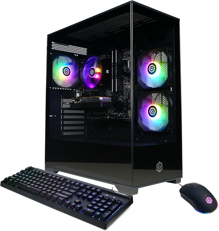 CYBERPOWERPC Gamer Master Gaming PC Ryzen 5 5500, RX 6400 4GB, 16GB RA