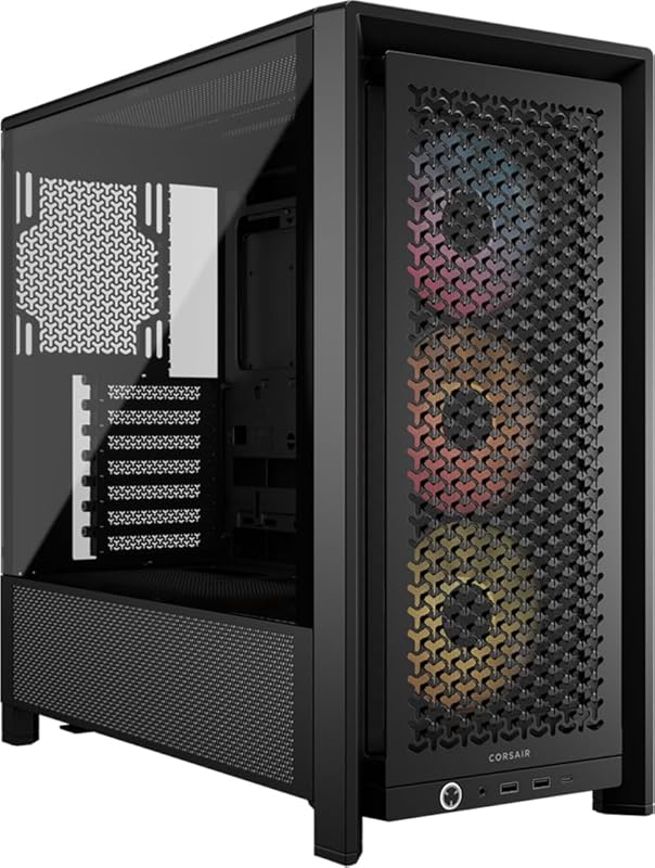 CORSAIR 4000D RS ARGB Mid-Tower PC Case - Modular Design with 3 Pre-In