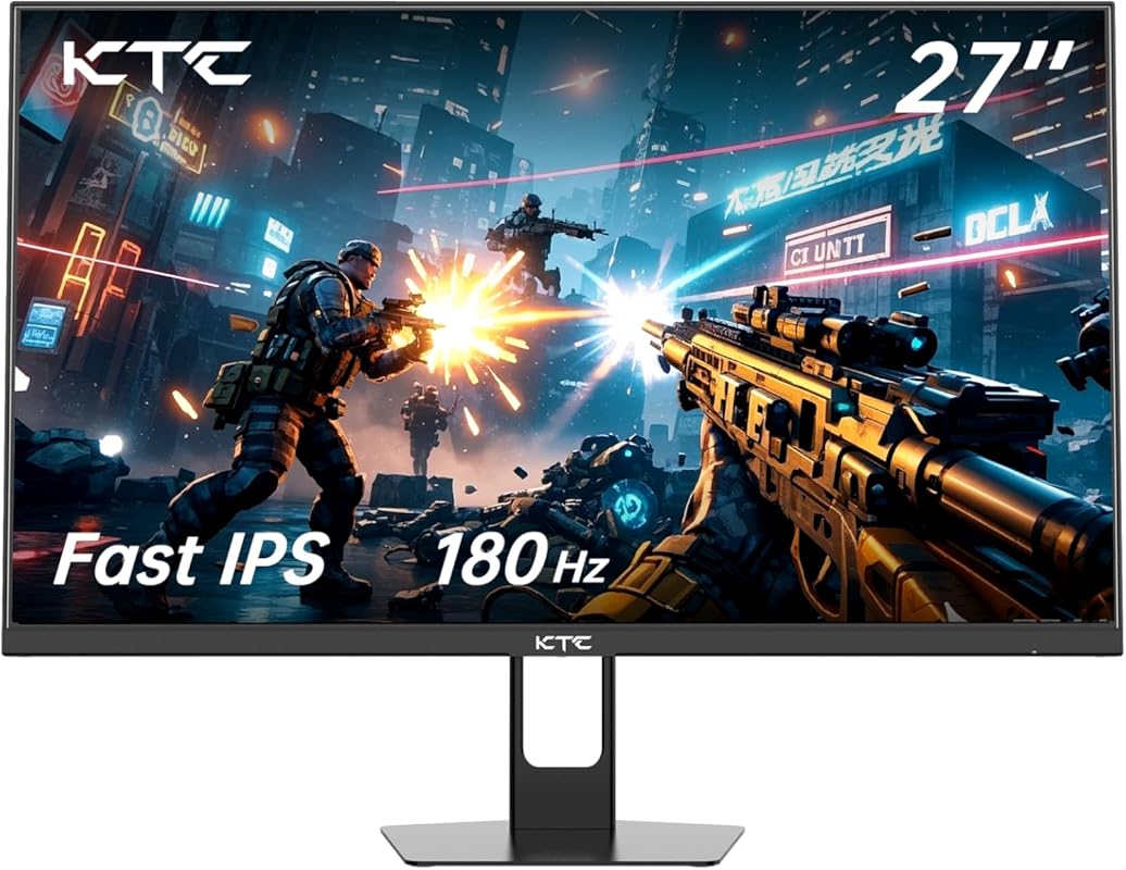 KTC 27-Inch 180Hz 1ms Fast IPS Gaming Monitor, 1080p, FreeSync, Wall M