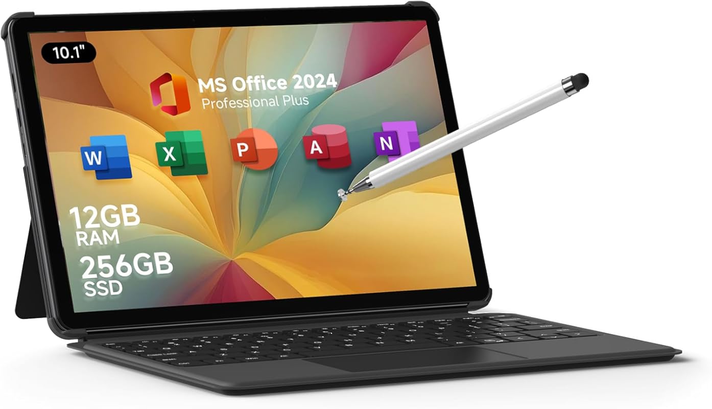 EYY 2-in-1 Tablet Laptop 10.1-inch Touchscreen Intel M3-8100Y 12GB RAM