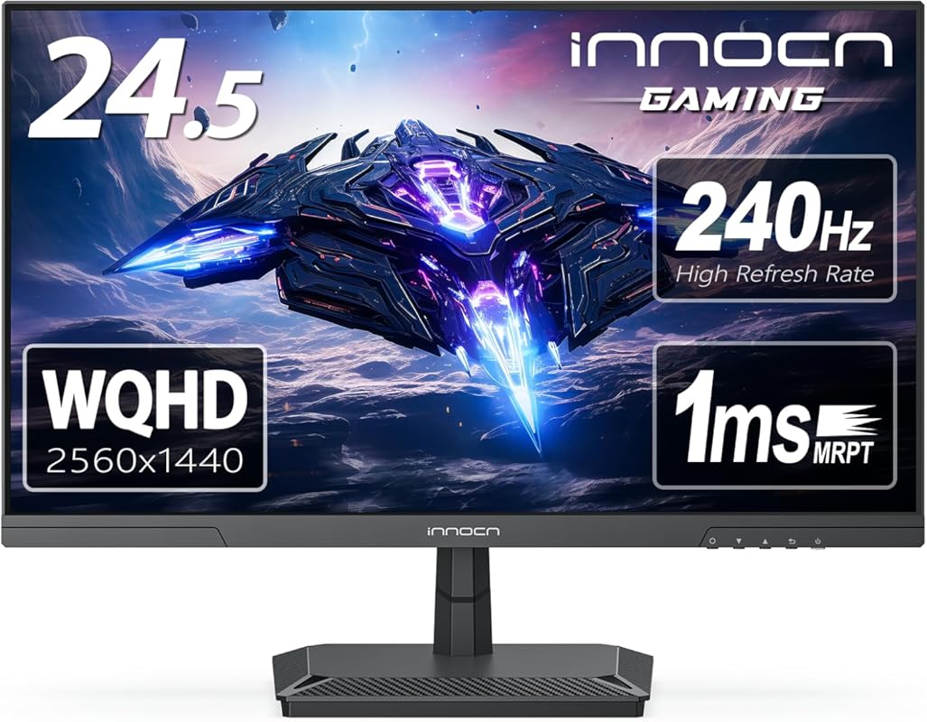 INNOCN 24.5-Inch 1440P 240Hz Fast IPS Gaming Monitor, QHD 2K, HDMI 2.1