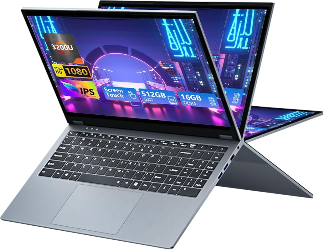 15.6-inch 2-in-1 Laptop FHD Touchscreen AMD Ryzen R3-3200U 16GB RAM 51