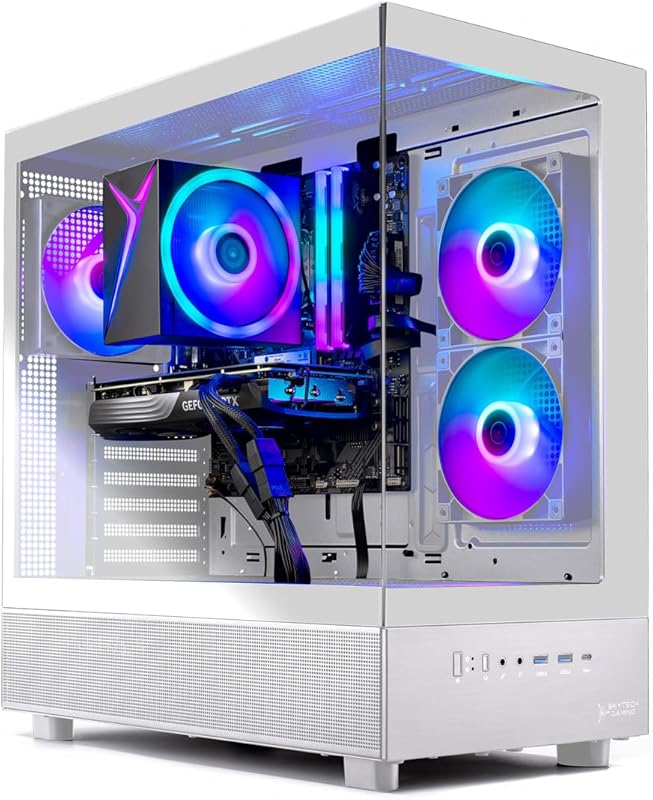Skytech Gaming Azure 3 Desktop PC with Ryzen 7 7700, RTX 5060 Ti 16GB,