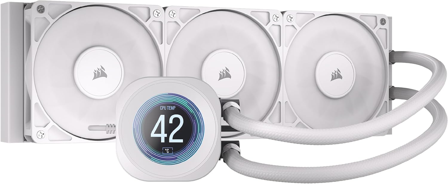CORSAIR Nautilus 360 RS LCD 360mm AIO Liquid CPU Cooler with 2.1