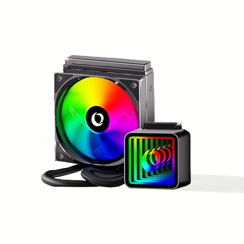 Generic 120mm AIO Cooler: ARGB PWM Sync, 230W TDP, Infinite Mirror Pum