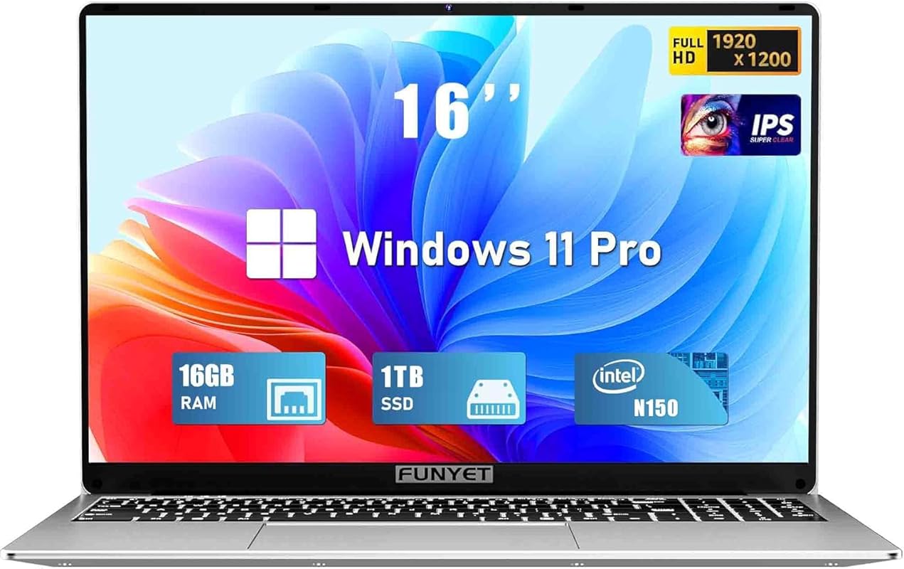 2026 Gaming Laptop with 16-inch Display, Intel N150 Processor, 16GB RA