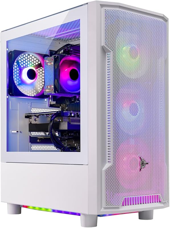 Skytech Archangel Gaming PC with Intel i5 14400F, RTX 5060, 32GB DDR4,