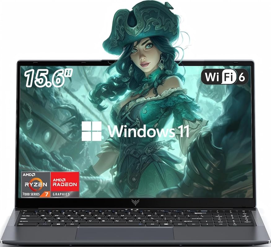 2026 AMD Gaming Laptop with 15.6-inch FHD Display, AMD Ryzen 7 5700U P