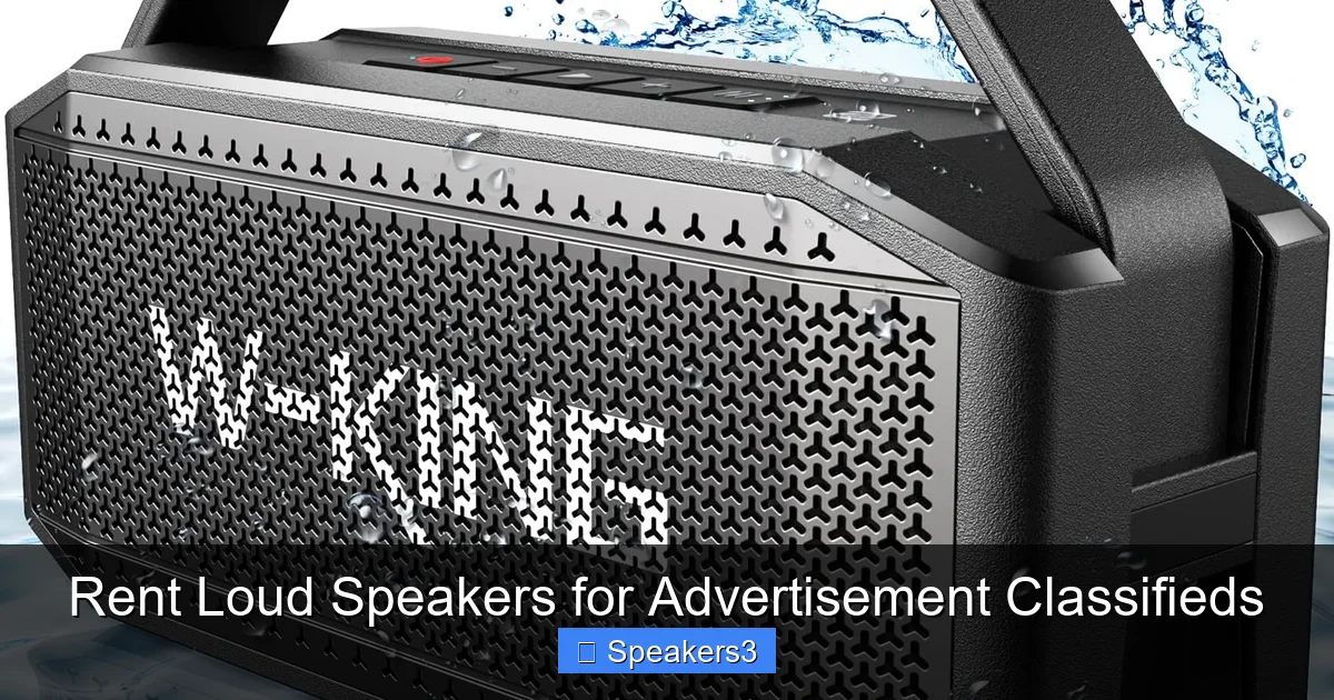 Rent Loud Speakers for Advertisement Classifieds