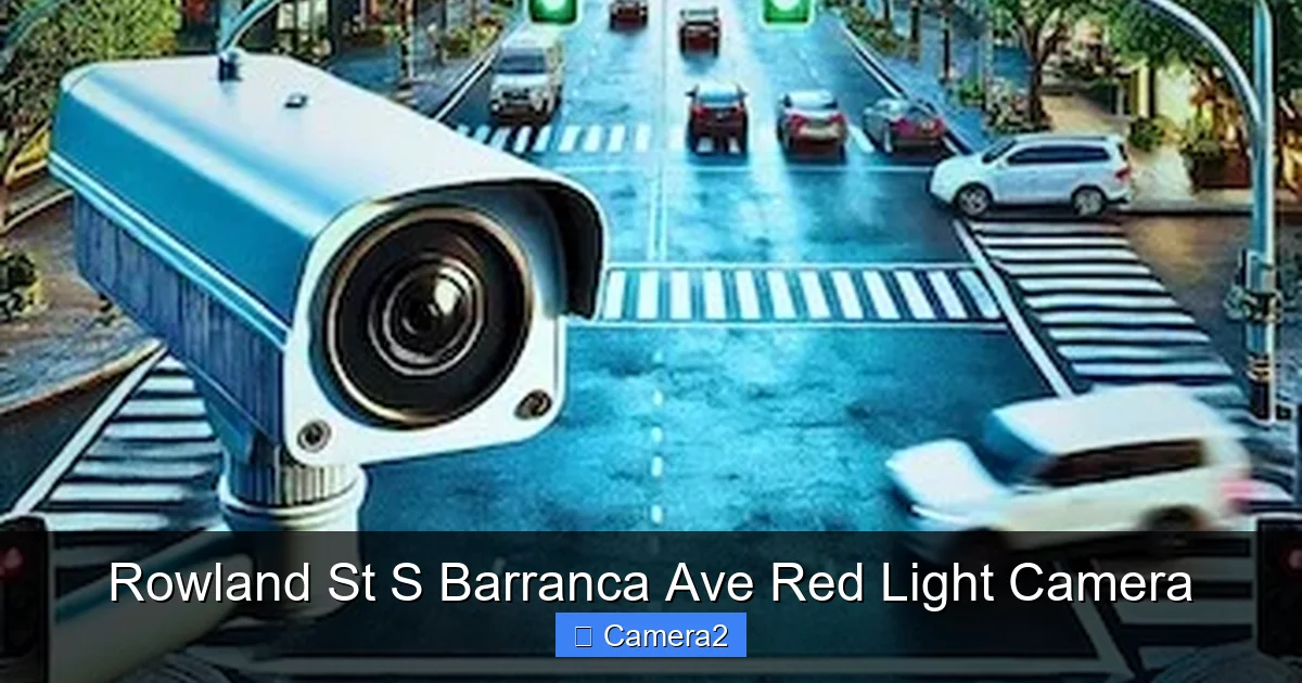 Rowland St S Barranca Ave Red Light Camera
