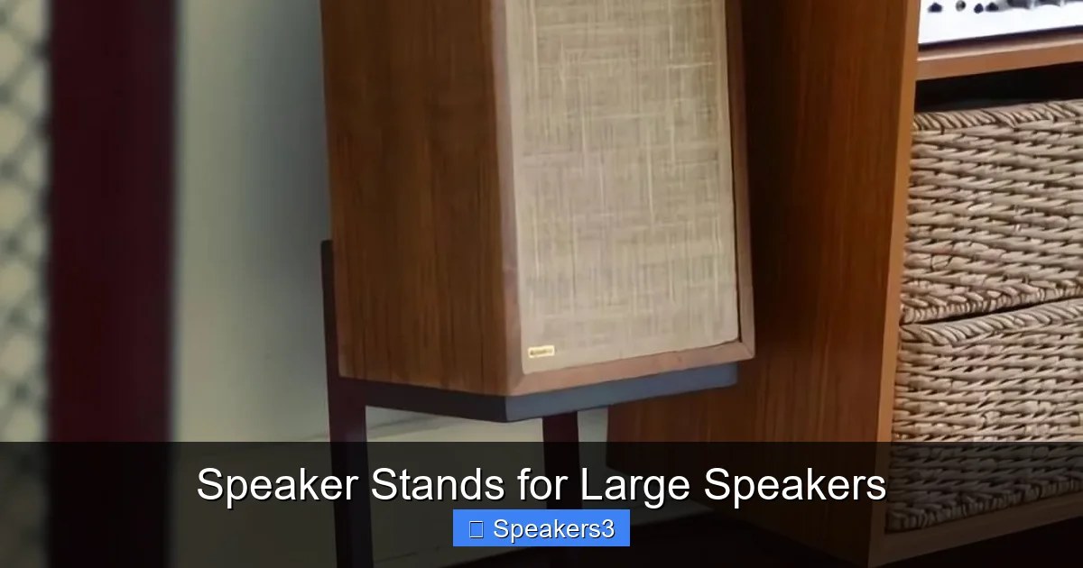 Speaker Stands for Large Speakers
