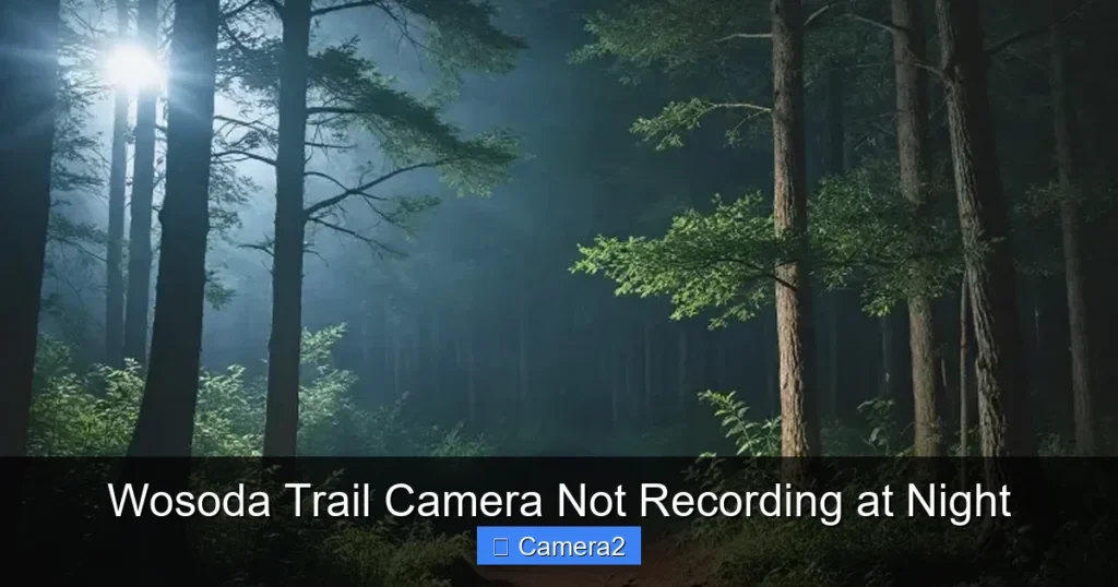 Wosoda Trail Camera Not Recording at Night