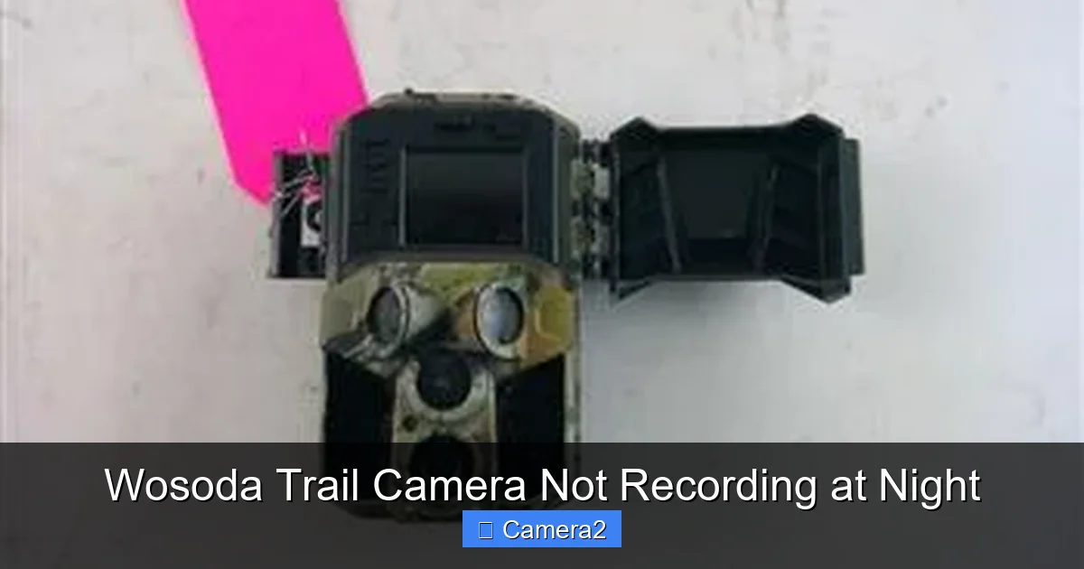 Wosoda Trail Camera Not Recording at Night