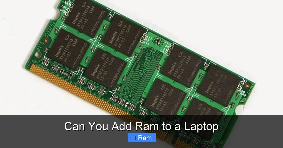 Can You Add Ram to a Laptop