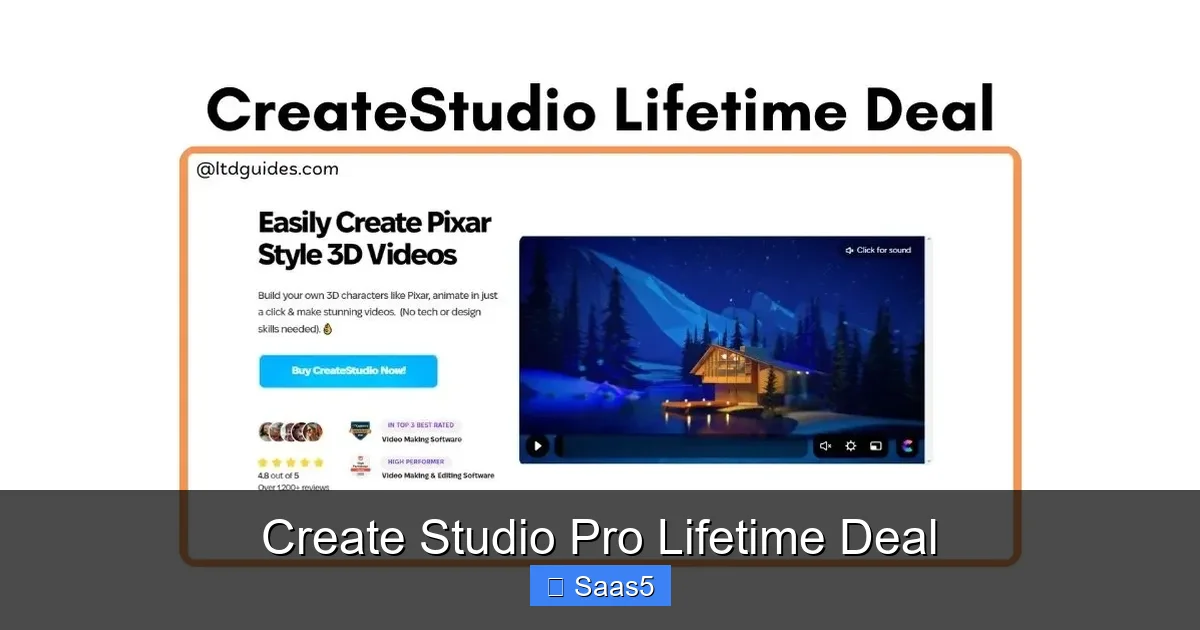 Create Studio Pro Lifetime Deal