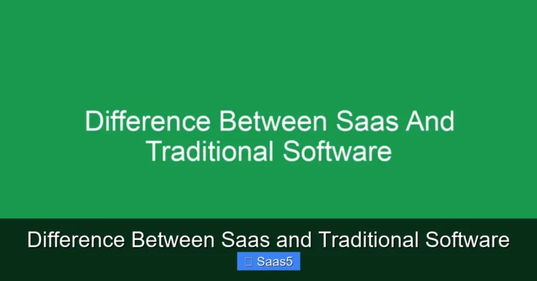 Difference Between Saas and Traditional Software