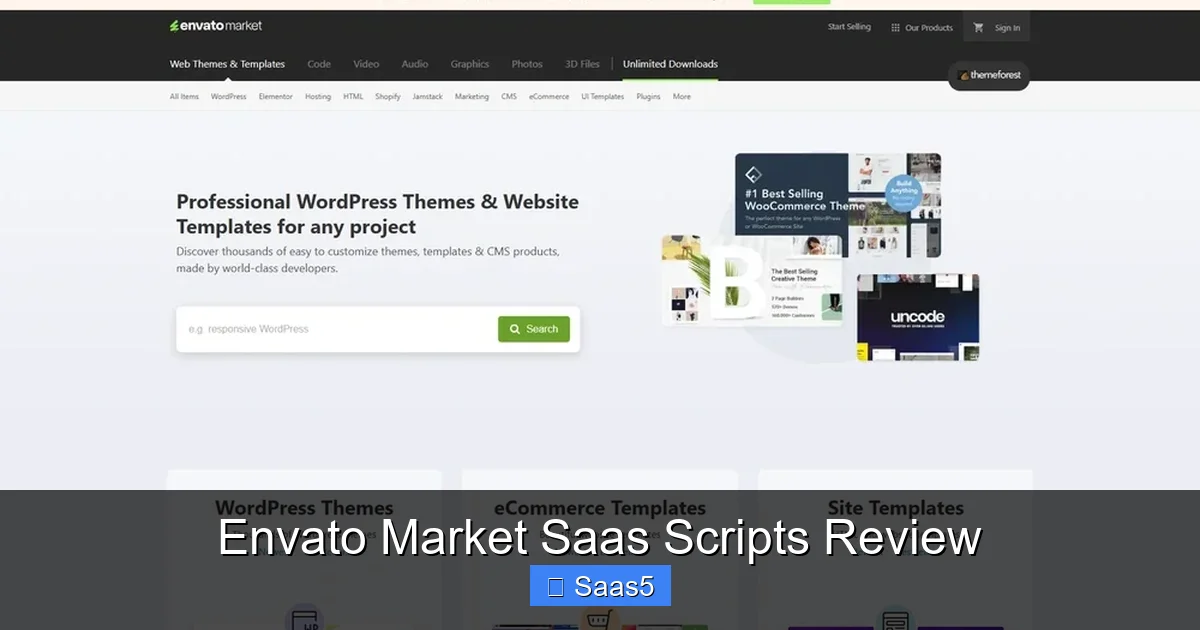 Envato Market Saas Scripts Review