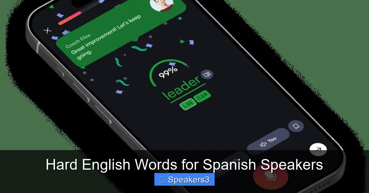 Hard English Words for Spanish Speakers