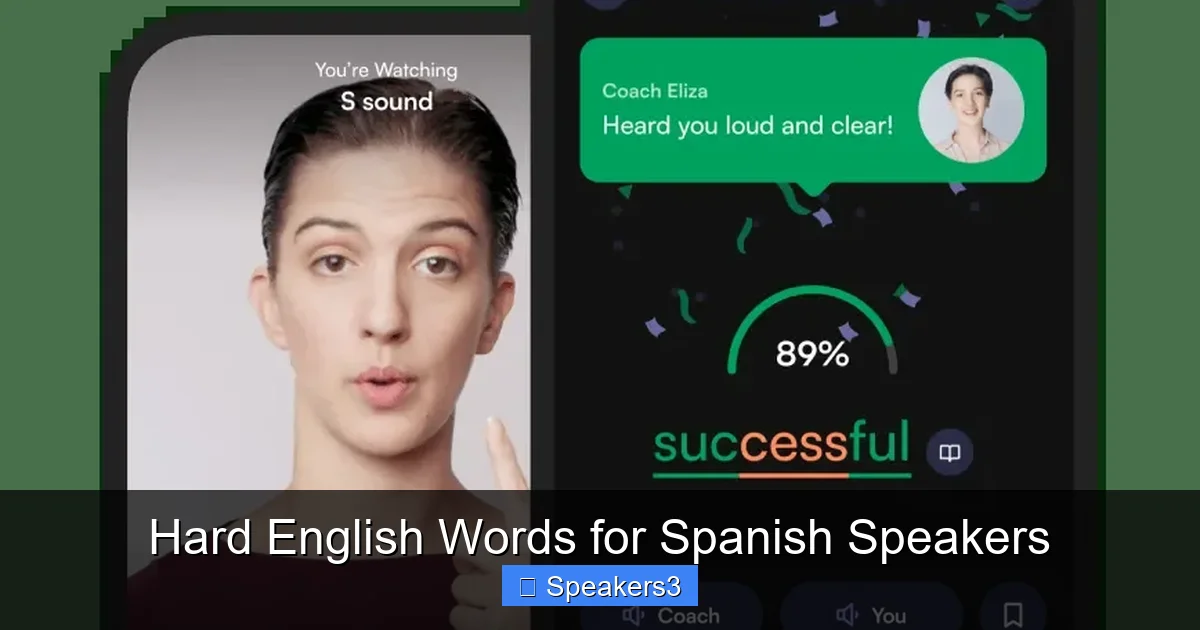 Hard English Words for Spanish Speakers