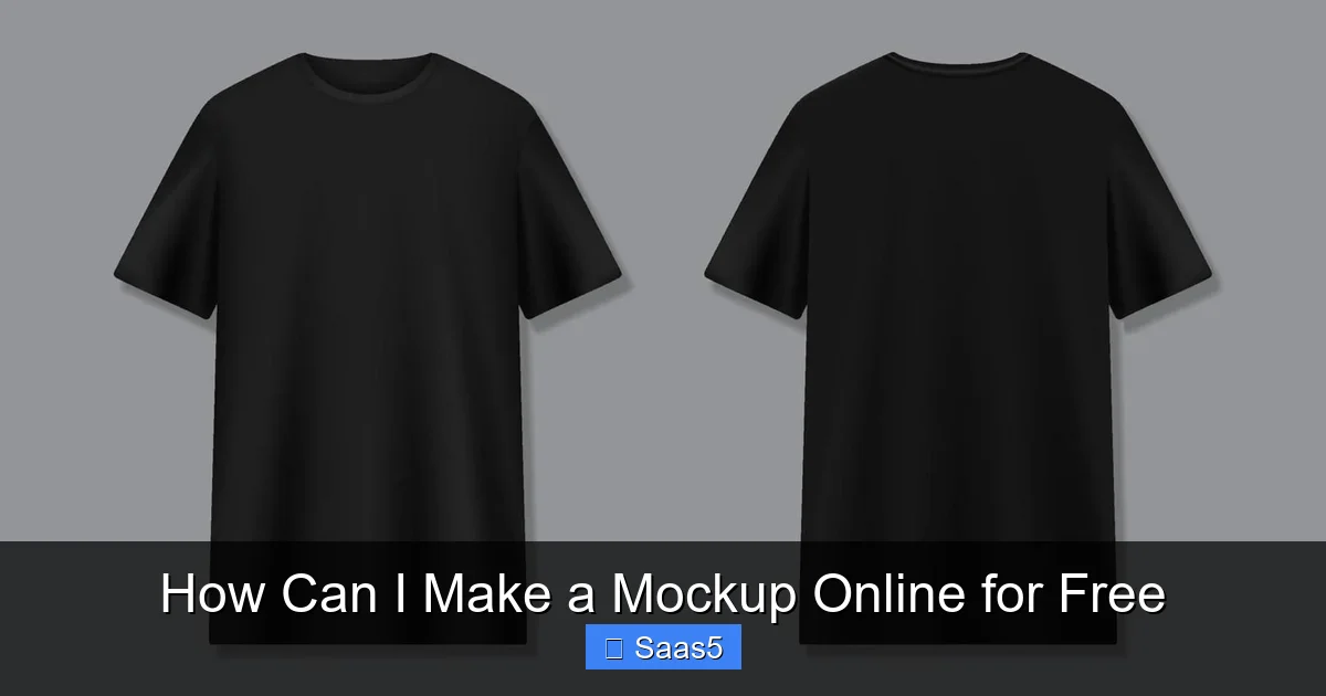 How Can I Make a Mockup Online for Free