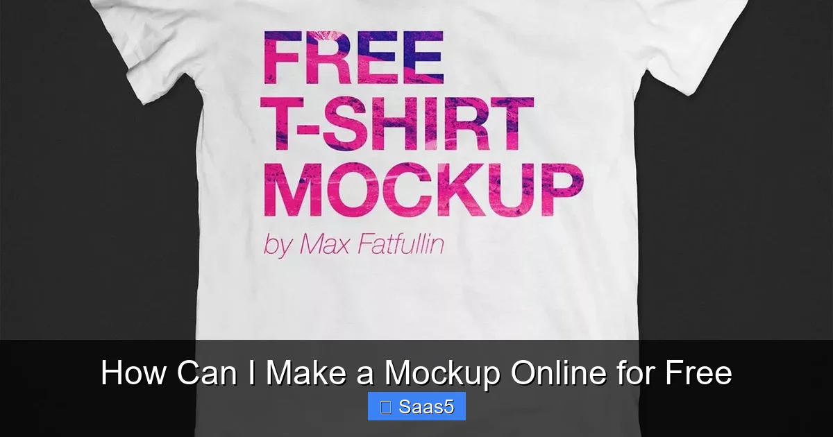 How Can I Make a Mockup Online for Free