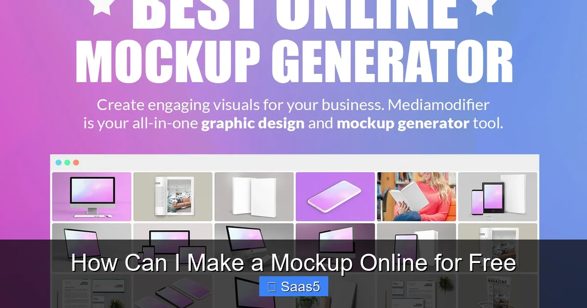 How Can I Make a Mockup Online for Free