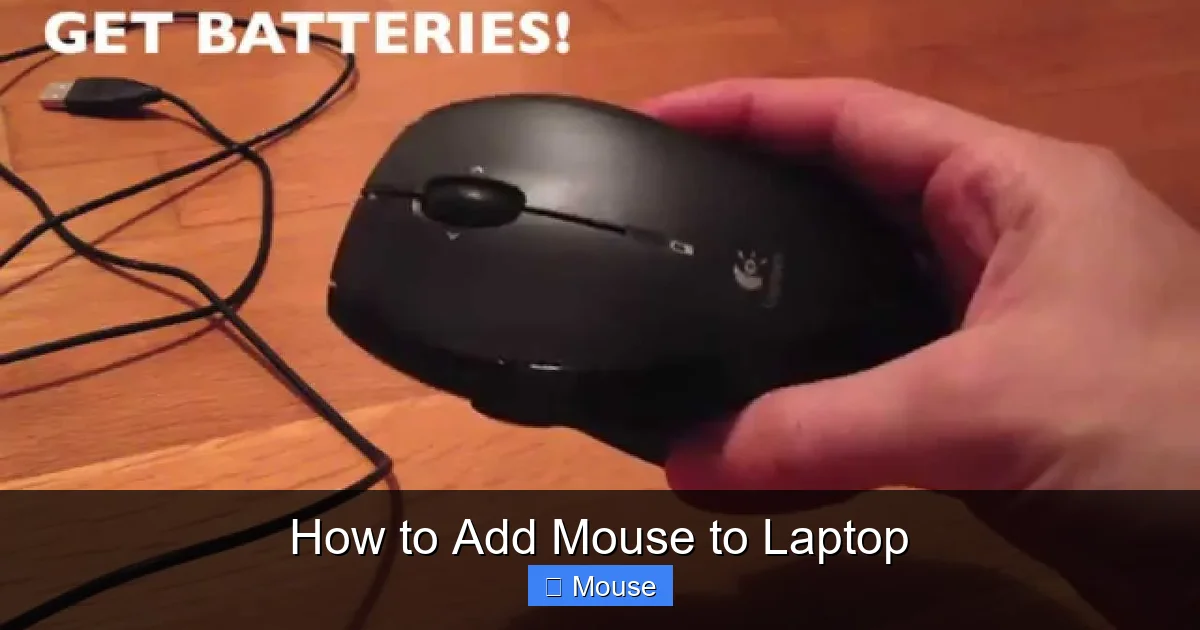 How to Add Mouse to Laptop