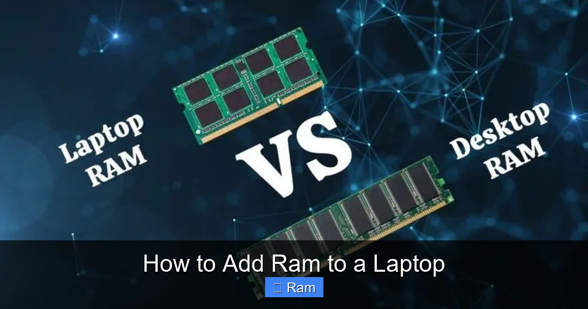 How to Add Ram to a Laptop