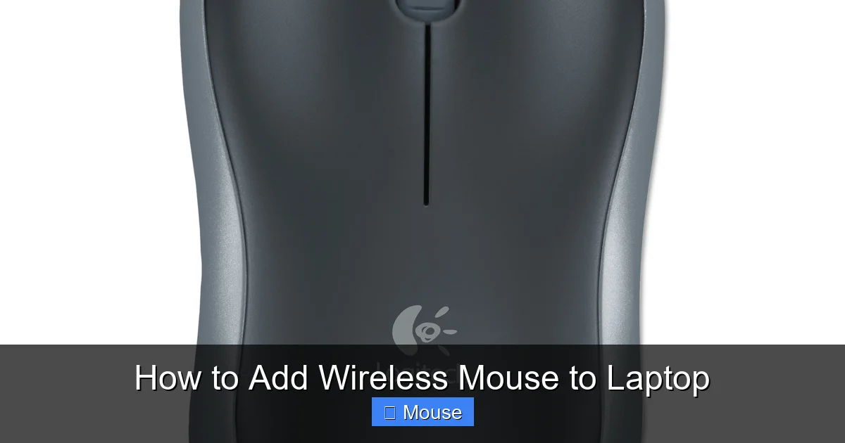 How to Add Wireless Mouse to Laptop