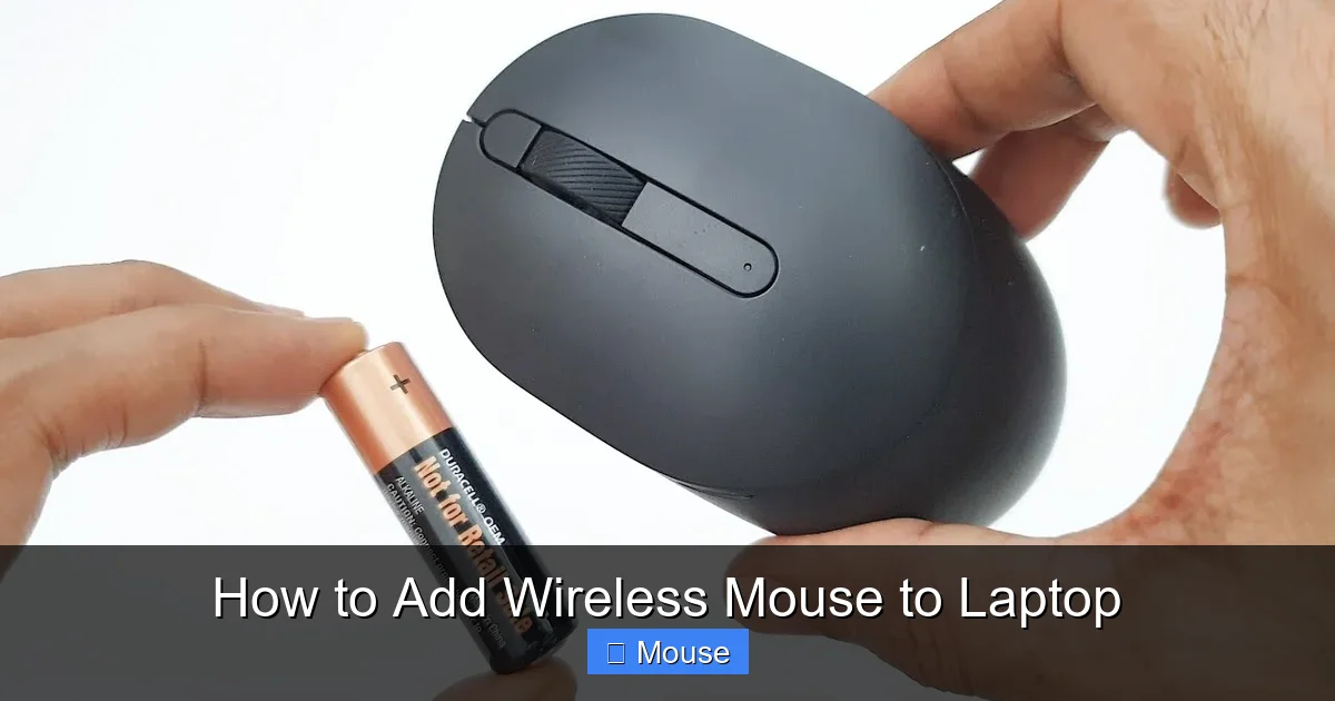 How to Add Wireless Mouse to Laptop