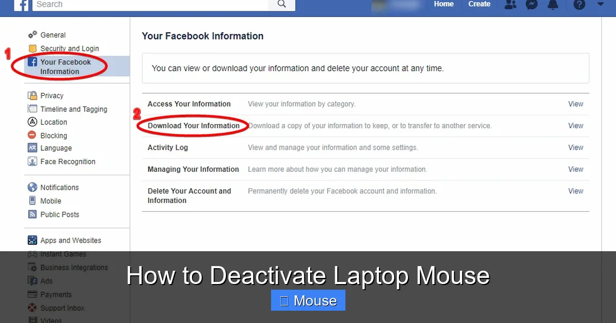 How to Deactivate Laptop Mouse