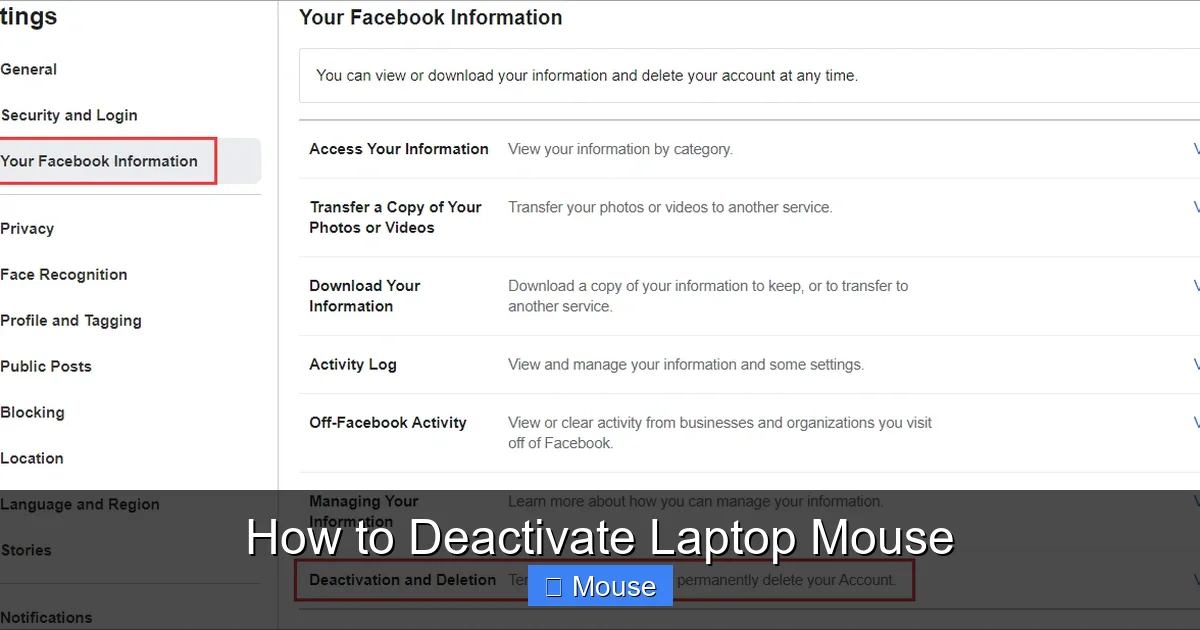How to Deactivate Laptop Mouse