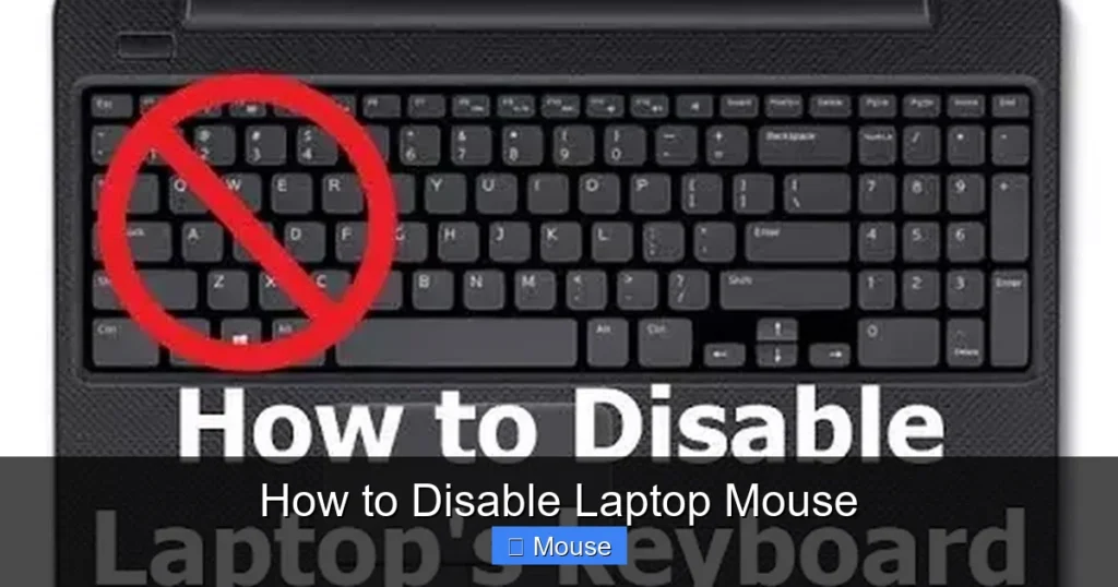 How to Disable Laptop Mouse