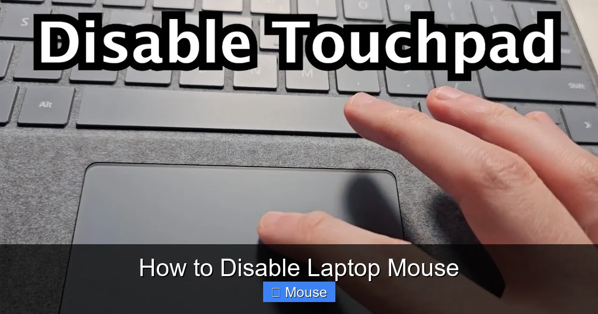 How to Disable Laptop Mouse