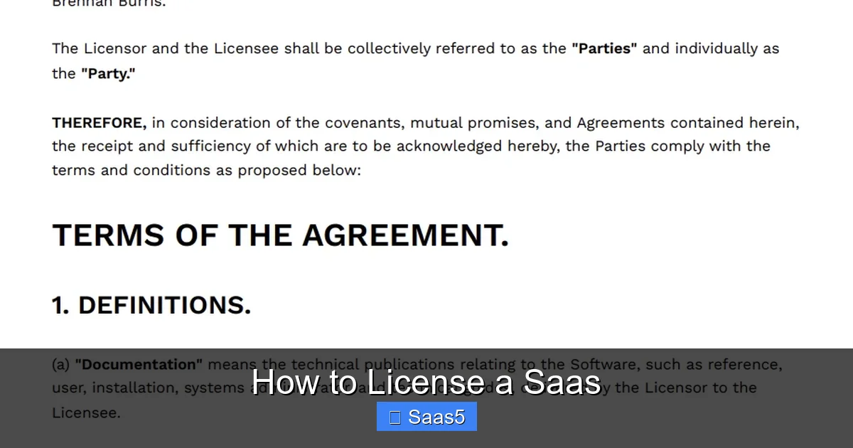 How to License a Saas