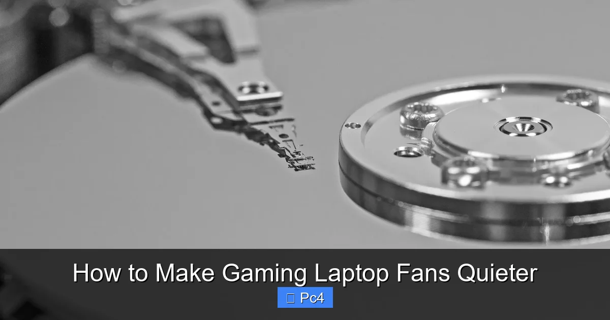 How to Make Gaming Laptop Fans Quieter