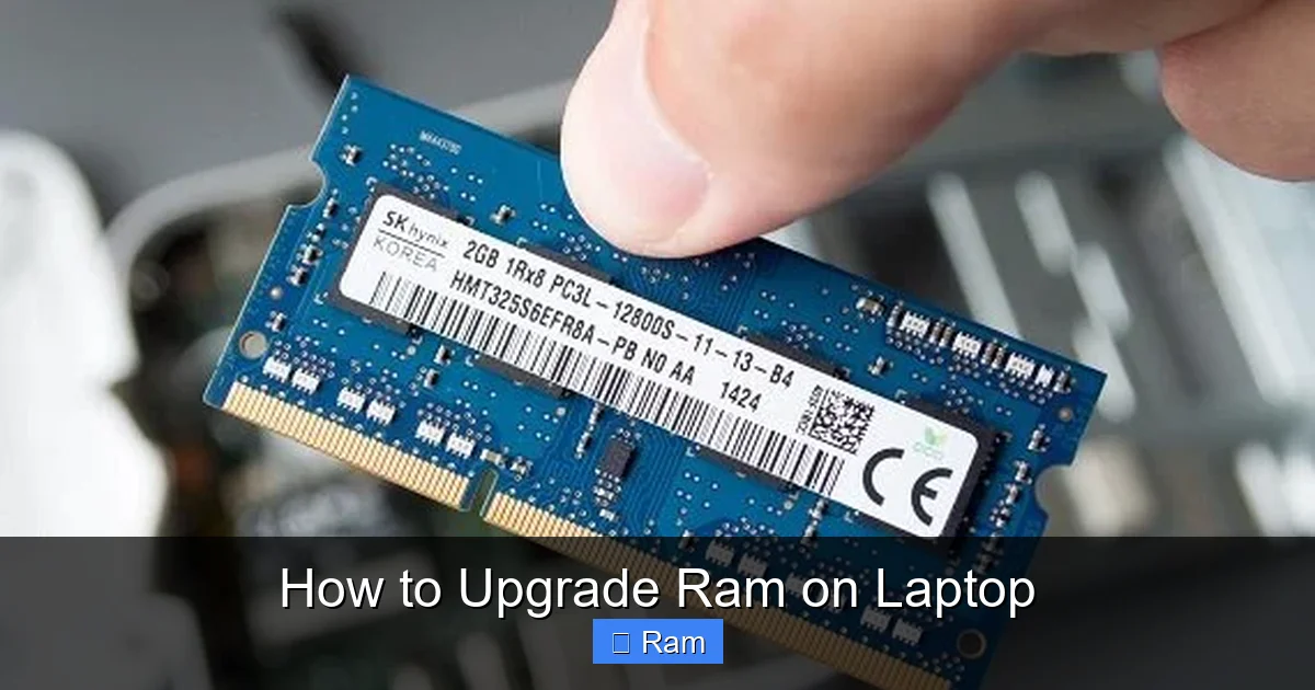 How to Upgrade Ram on Laptop