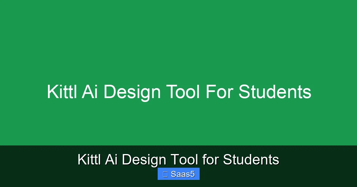 Kittl Ai Design Tool for Students